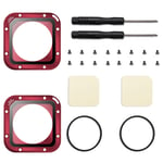(2 Pack) ParaPace Lens Replacement Kit for GoPro Hero 5/4 Session Protective Lens Repair Parts (Red)