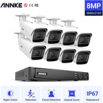ANNKE Système de caméra sécurité Annke cctv filaire 8 canaux 8MP nvr onvif avec surveillance ip 4K PoE Zoom pour kits vidéosurveillance