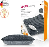 Beurer HK48 Electric Cosy Heated Cushion Heat Pad Rapid Warm Up 3 Heat GREY, New