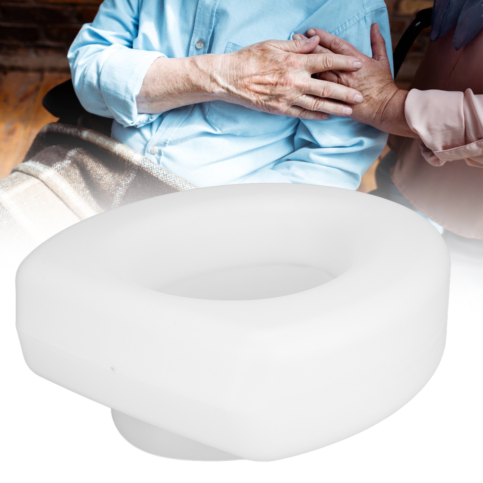 Raised Toilet Seat With Handles - Height Adjustable Safety Seat For Elderly & Disabled