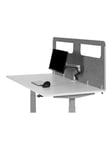 Bakker Elkhuizen - partition screen - desk-mountable - 160 x 60 cm - light grey