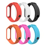 MoKo Band Compatible with Xiaomi Mi Band 3/Mi Band 4, 6 PCS Replacement Soft Sport Wristband Strap Bracelet Fit Xiaomi Mi Band 3/Mi Band 4 Smart Watch - Multi Color B