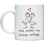 You Make My Minge Twinge Mug Stick Man Stick Woman Valentines Mug Gifts for Boyfriend Rude Novelty Funny Gifts Mugs