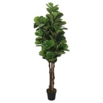 Konstväxt fikonträd 134 blad 120 cm grön