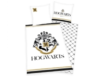 Harry Potter Hogwarts Sängkläder med guldtryck - 100 procent bomull