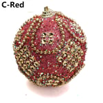 1pc Christmas Ball Hanging Pendants Drop Ornament Red C