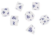 Dungeons & Dragons Metal Icewind Dale Poly White /Blue (7) Terningsett, Dungeons & Dragons 5th Edition - Rollespill fra Outland