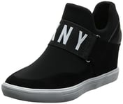 DKNY Women's Everyday Comfortable Wedge Sneaker, Black Cosmos, 8 UK