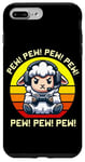 Coque pour iPhone 7 Plus/8 Plus Jeux vidéo rétro Sunset Gamer Sheep Pew pour garçons et filles