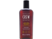 American Crew Daily deep moisturizing, Män, Schampo, Torrt hår, Normalt hår, 250 ml, aqua/vatten/eau, ammonium lauryl sulfate, cocamidopropyl betaine, acrylates copolymer, caprylyl..., Blöt håret ordentligt. Massera in en liten mängd i hår och hårbotten. Skölj väl.