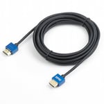 SlimHDMI 4m Slim HDMI Cable, The World's Slimmest HDMI Lead? (Gold Plated, 1080p, 3D, High Speed, ARC)