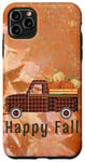iPhone 11 Pro Max Happy Fall Farm Truck Pumpkin Harvest Autumn Fall Leaves Case