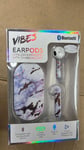 White Marble Wireless Earpods With Charging Case Bluetooth Ear Phones NEW
