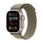 Apple Watch Ultra 2 GPS + Cellular Boîtier en Titane de 49 mm avec Boucle Alpine Olive Moyen