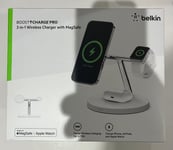 Belkin 3-in-1 MagSafe Charger Charging Dock Stand For Apple iPhone Air Pod Watch