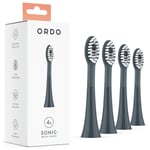 Ordo Sonic Charcoal Grey Electric Brush Heads - 4 Pack