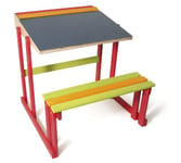 Jeujura - 8860-Tableau en Bois-Bureau d' Ecolier en Bois