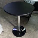 Height Adjustable Round Breakfast Kitchen Coffee Bar Dining Table Swivel Top