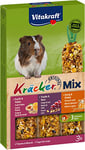 VITAKRAFT - Kräcker - Friandise pour Cochon d'Inde - Alimentation Complémentaire - Assortiment de Délicieux Kräckers Raisin Noix, Miel Épautre, Fruits Flocons - Boîtes de 3 Baguettes - 168g
