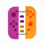 Orange Néon Violet - Coque De Remplacement Pour Manette Joy Con Nintendo Switch, Étui De Protection Pour Console Ns, Avec Boutons
