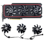 For YESTON GTX1060 1080 8GB GAEA Graphics Card Cooling Fan Replacement 3 Fans