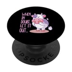 When In Doubt Let It Out Funny Farting Cute Cow Pet PopSockets PopGrip Interchangeable
