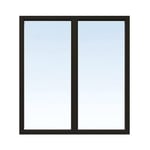 Energi Aluminium Fast fönster med mittpost 10, 11, Svart