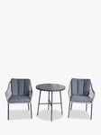 LG Outdoor Bali 2-Seater Garden Bistro Table & Chairs Set, Grey