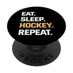 Eat Sleep Hockey Repeat Hockey Player Field Hockey Team PopSockets Swappable PopGrip