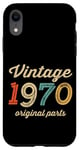 Coque pour iPhone XR Vintage 1970 Original Parts Birthday Lampe Italique