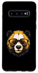 Coque pour Galaxy S10 Tête de panda cool | Portrait hipster amusant