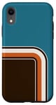 Coque pour iPhone XR Téléphone Kandy Moderne Abstrait Cool Insolite Turquoise BrunCream