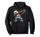 Dabbing Bald Eagle Sunglasses American Flag 4th Of July Kids Pullover Hoodie