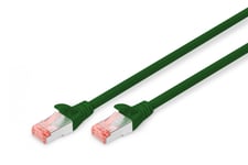 CAT 6 S-FTP patch cord, Cu, LSZH AWG 27/7, length 0.5 m, color green