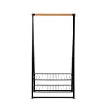 Brabantia - Linn Clothes Rack - Multi-functional Hanging space - Airing or Drying Shelves - Hangs up to 28 Items - Stable Space Saver - Non-slip Base - Free Standing - Easy to Assemble - Black - Large