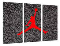 DKORARTE Tableau moderne photo Michael Jordan, Jumpman logo, saut historique, basket-ball, 97 x 62 cm, réf. 27370