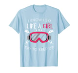 Girls Winter 2018 Skiing T Shirt Ski T-Shirt Sport Gift T-Shirt