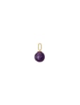 St Drop Charm 8Mm Silver Purple Design Letters