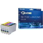 NORDICINK RE-T1281-84 Multipack - 4 st kompatibla bläckpatroner