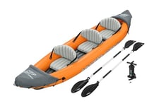 Bestway | Hydro-Force Rapid X3 Kayak| Inflatable Boat Set With Hand Pump, Paddles, Seats, Fins and Storage Bag | Three Seater