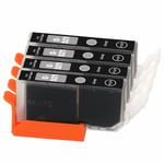 4 Grey Ink Cartridges For Canon CLI-521XL IP3600 IP4600 MP540 MP550 MP980 MP990