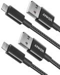 Anker iPhone Charger Cable, [2-Pack] 6ft Lightning Cable, Premium Nylon USB-A to Lightning Cable, MFi Certified iPhone Charger Cable for iPhone SE/Xs/XS Max/XR/X/8 Plus/7/6 Plus, iPad, and More.
