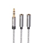 Capida REXLIS 3.5mm (han) till 2x (hon) splitter adapter kabel - Silver