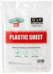 Axus Decor Polythene Dust Sheet - 12' x 9' (3.67m x 2.76m), Pack of 3, Dust Sheets for Decorating - Waterproof & Translucent - Dust Sheets for Painting, Carpets, Hard Floors, and Furniture