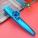 Hållbar Metall Kazoo Flöjt Munstycke Musikinstrument Tillbehör (Blå)