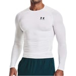 Under Armour Mens HeatGear Armour Long Sleeve Compression Top - White