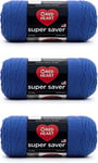 Red Heart Super Saver Lot de 3 – Royal – 198 g – Acrylique – 4 moyen (peigné) – 300 m – Tricot, crochet, artisanat et amigurumi