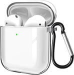 Mouyouglow Transparent Airpods 1/2 Case, Air Pods 1/2 (2019) Case TPC Protective