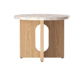 Androgyne Side Table Ø50 cm - Natural Oak/Kunis Breccia Stone