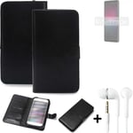 Protective cover for Sony Xperia 10 IV Wallet Case + headphones protection flipc
